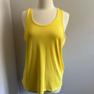 Speedy Cat Ribbed Tank Top Racerback Scoop Neck in Yellow XXXL NWOT Never Worn